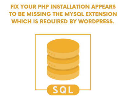 Your PHP Installation Appears To Be Missing The MySQL Extension Which Is Required By WordPress