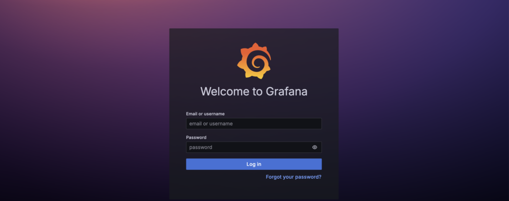 Accessing Grafana web