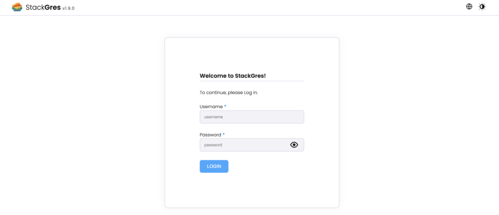 StackGres Web Console