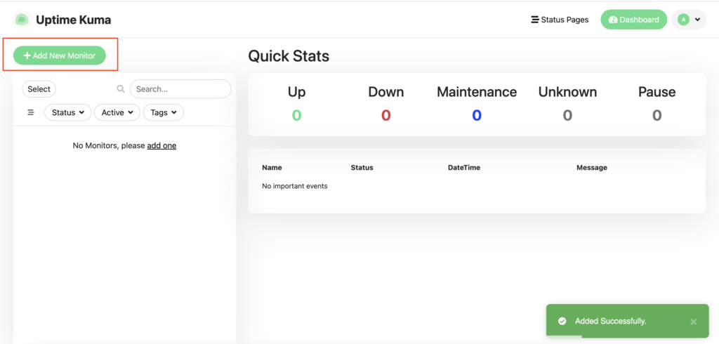 Configuring Uptime Kuma