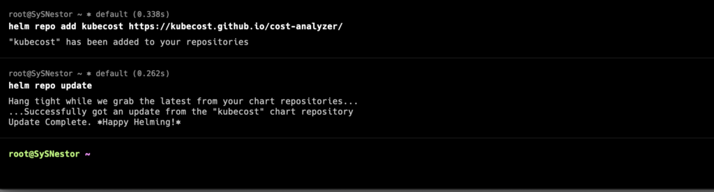 Adding the Kubecost Helm Repository