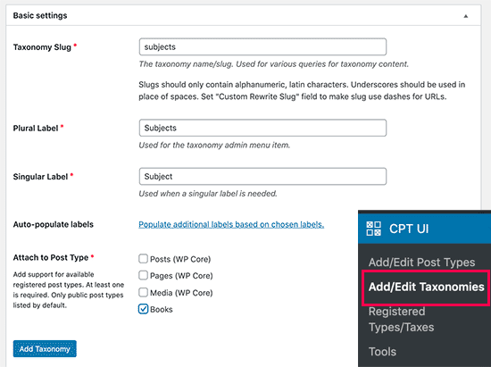 How to add Custom Post Types and Taxonomies in WordPress