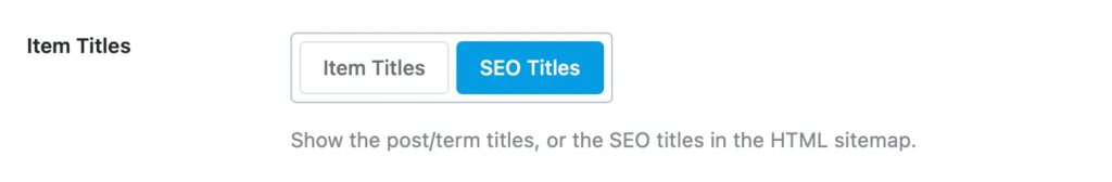 Item titles and SEO 