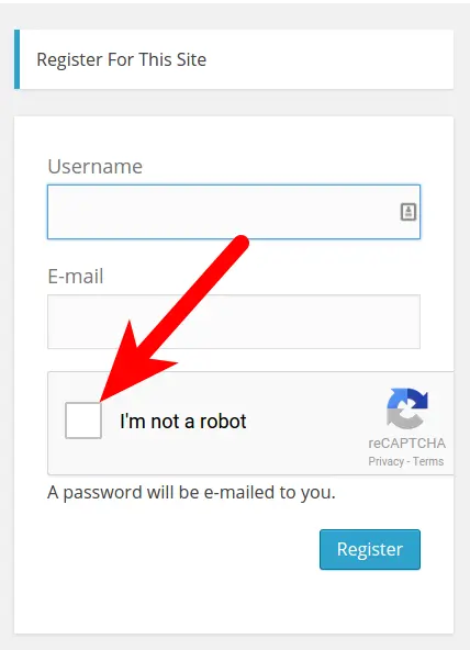 Setup the WordPress reCAPTCHA API Keys